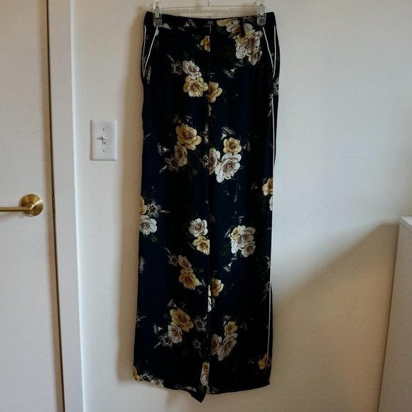 Nicholas Silk Floral Wide Leg Palazzo Pants Size 4 - Picture 2 of 12